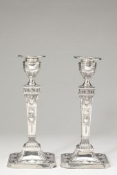 Pair of English Silver Adamesq