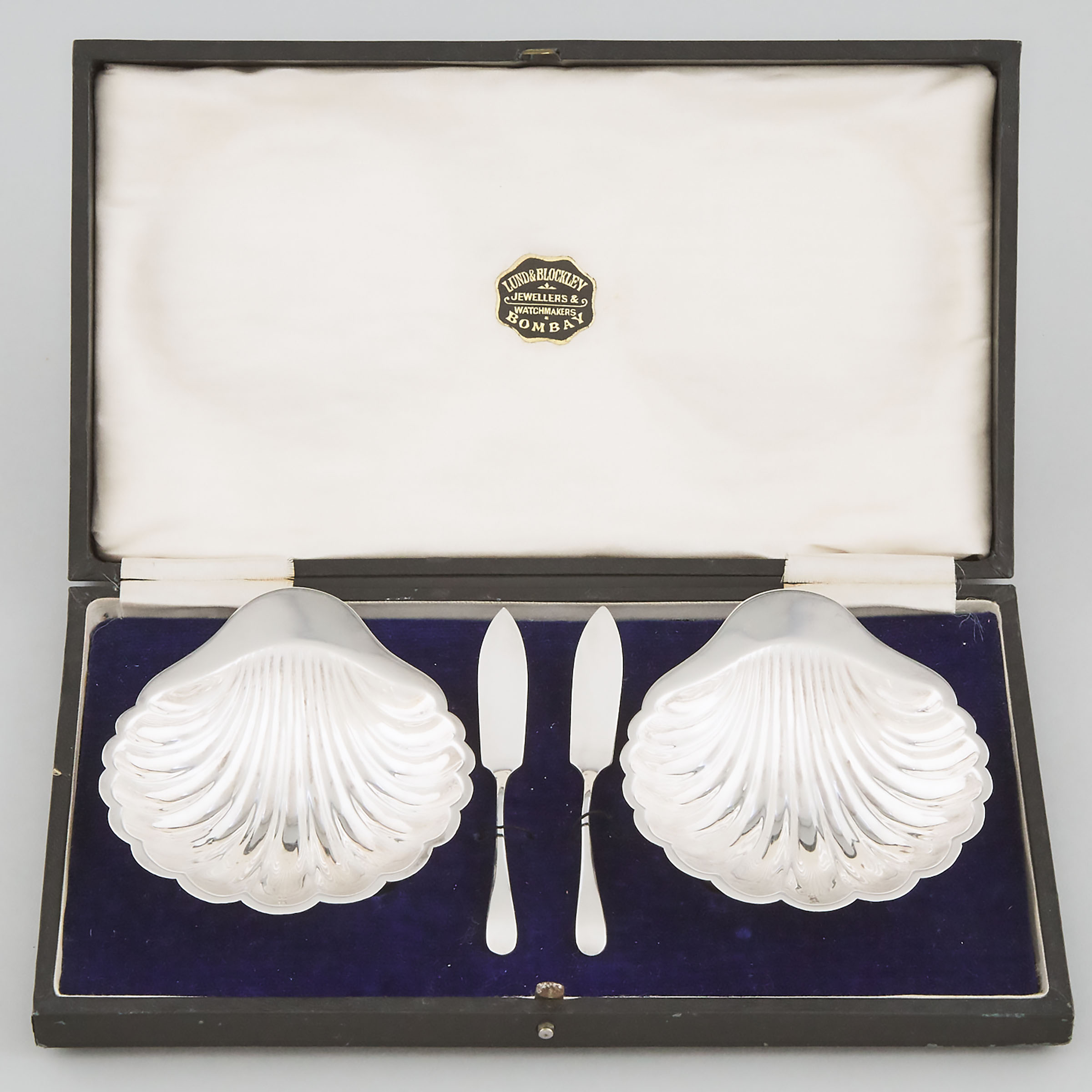 Pair of English Silver Butter