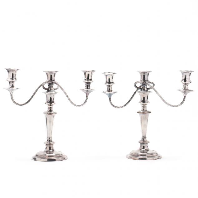 PAIR OF ENGLISH SILVER-PLATED