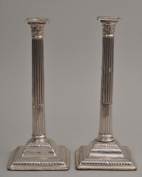 PAIR OF ENGLISH SILVER-PLATED