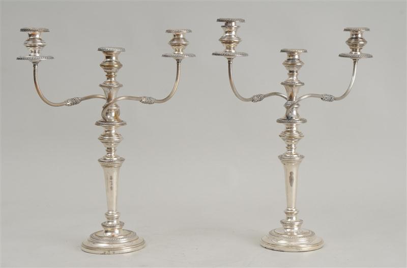 PAIR OF ENGLISH SILVER-PLATED