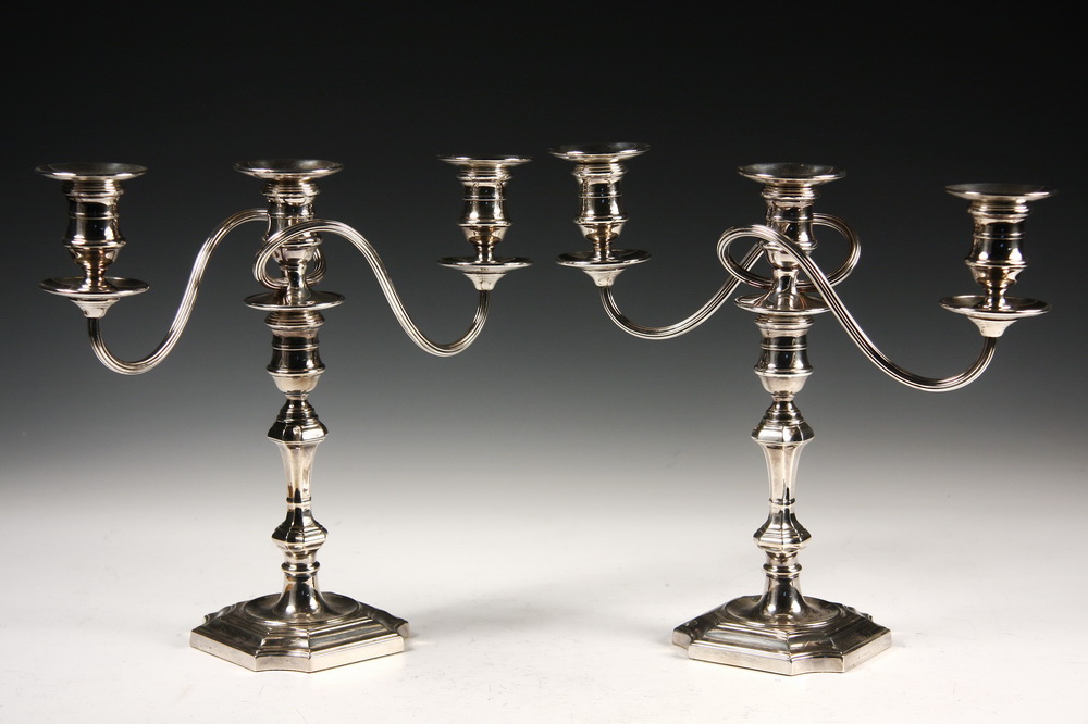 PAIR OF ENGLISH SILVER-PLATED