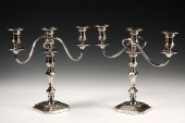 PAIR OF ENGLISH SILVER-PLATED