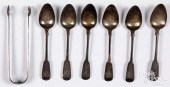 PAIR OF ENGLISH SILVER TONGS,