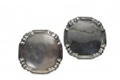 PAIR OF ENGLISH SILVER WAITERS