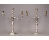 Pair of English silver weighte