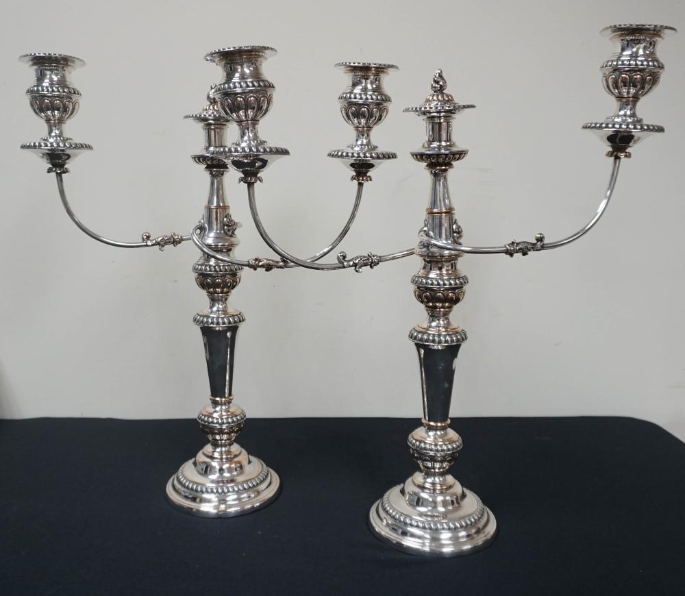 PAIR OF ENGLISH SILVERPLATE