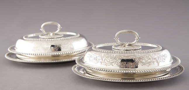 Pair of English Silverplate