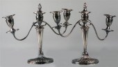 PAIR OF ENGLISH SILVERPLATED T