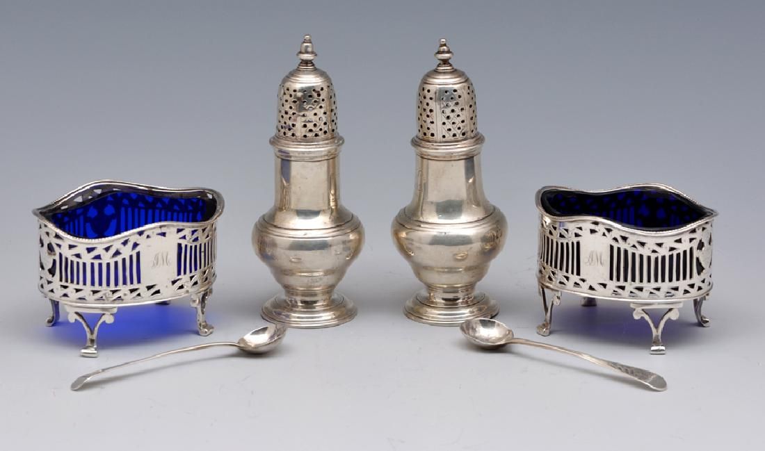 PAIR OF ENGLISH STERLING SALTS