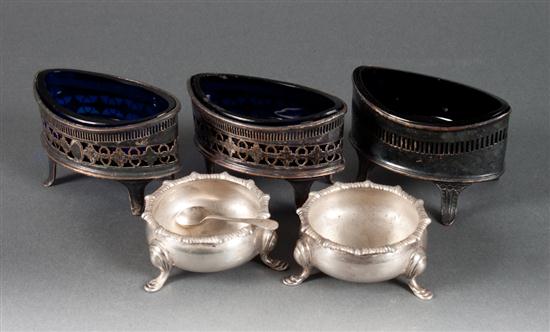 Pair of English sterling silver