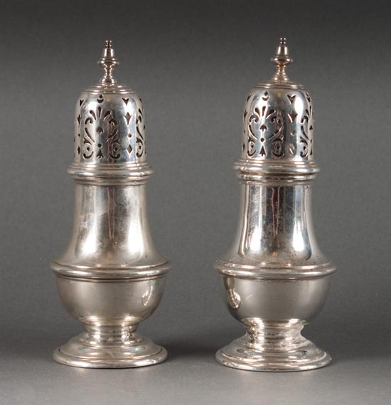 Pair of English sterling silver