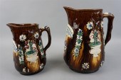 PAIR OF ENGLISH STONEWARE JUGS