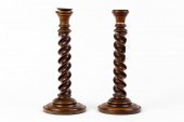 PAIR OF ENGLISH STYLE CARVED B
