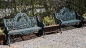 PAIR OF ENGLISH WROUGHT IRON R
