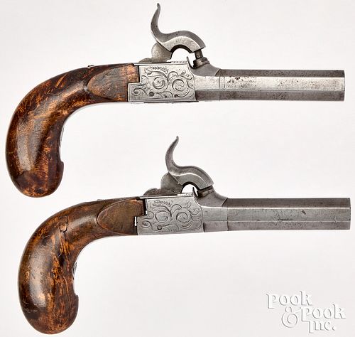 PAIR OF ENGRAVED BOX LOCK