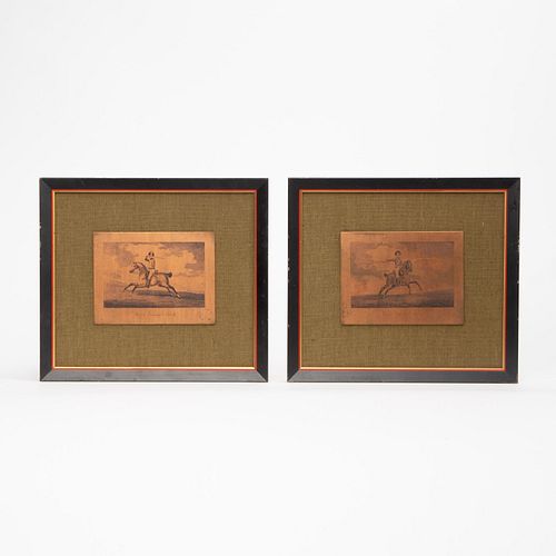 PAIR OF ENGRAVED COPPER PLATESTwo