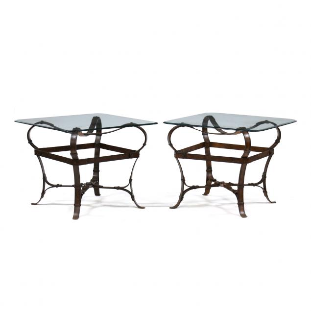PAIR OF EQUESTRIAN STYLE GLASS