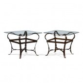 PAIR OF EQUESTRIAN STYLE GLASS