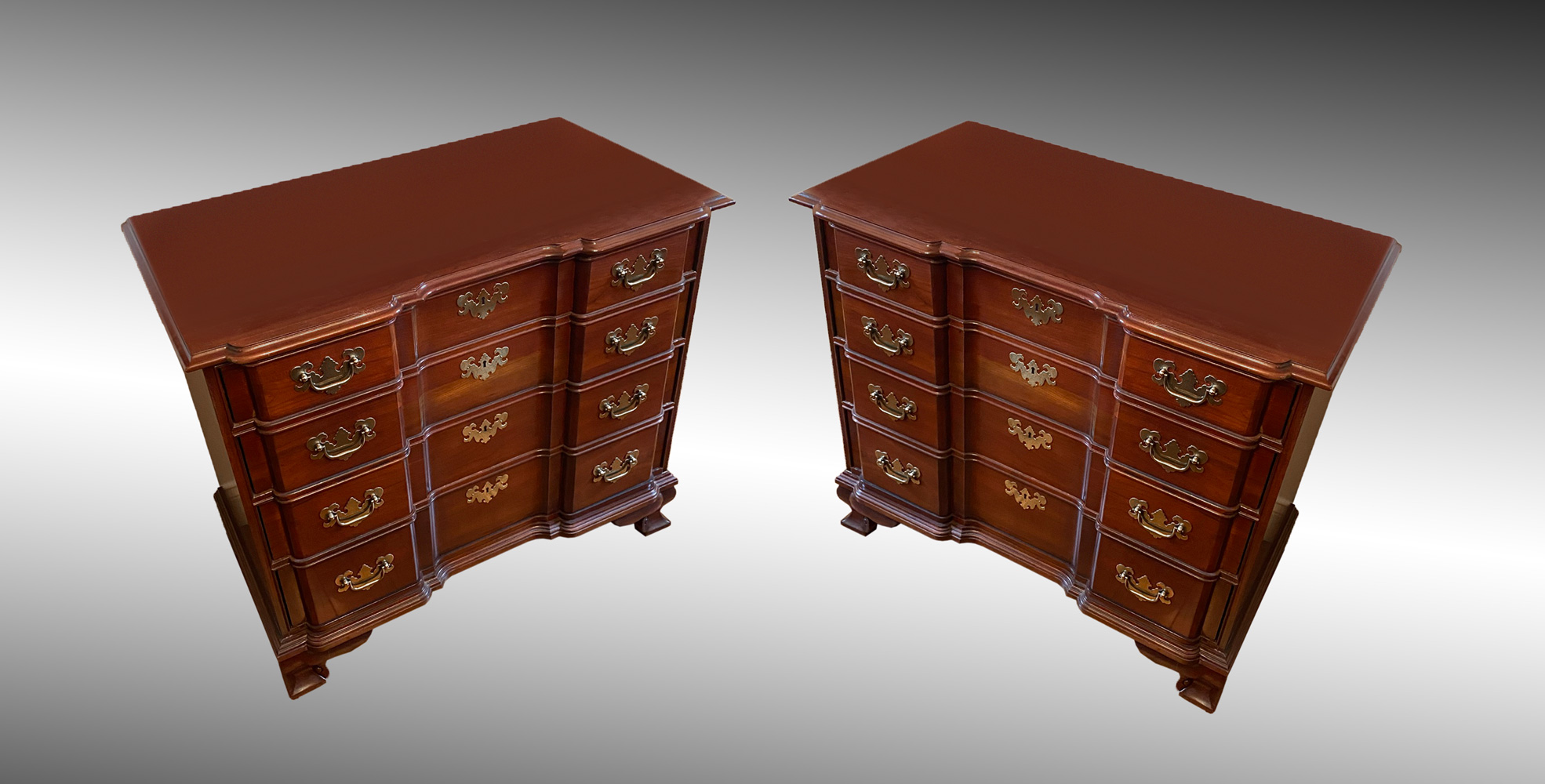PAIR OF ETHAN ALLEN BLOCK FRONT 4