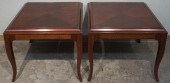 PAIR OF ETHAN ALLEN CHERRY SQU
