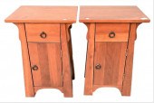 PAIR OF ETHAN ALLEN CHERRY MIS