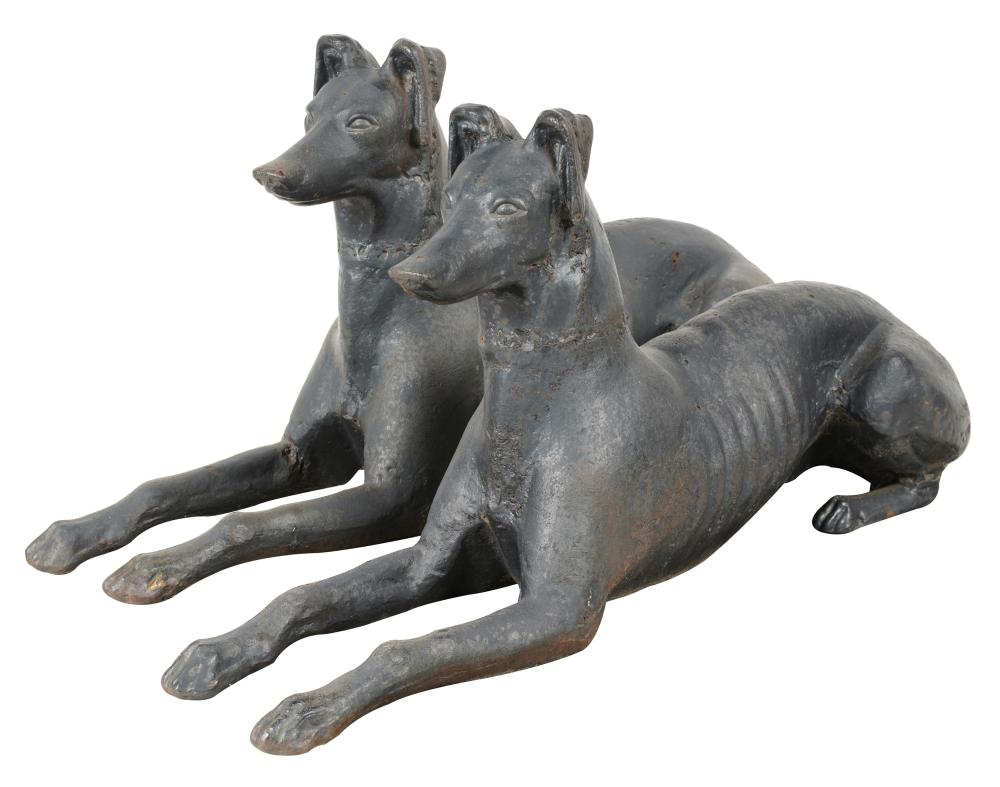 PAIR OF EUROPEAN ANTIQUE LEAD