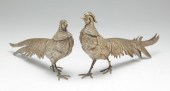 PAIR OF EUROPEAN METAL PHEASAN
