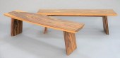PAIR OF EXOTIC FREE-EDGE WOOD