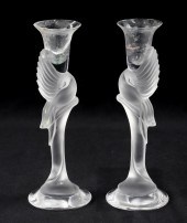 Pair of Faberge Crystal "Snow
