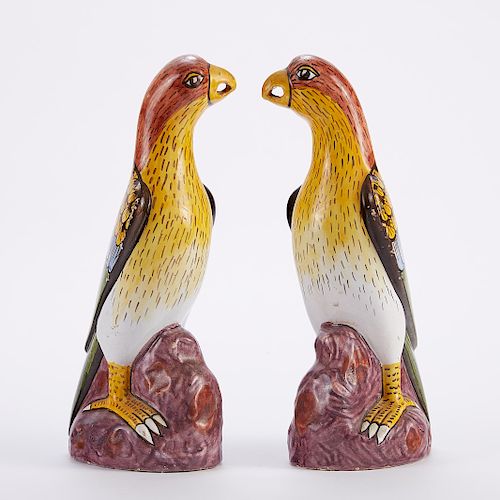 PAIR OF FAIENCE TIN GLAZED