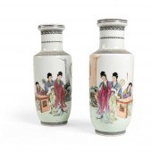 PAIR OF FAMILLE ROSE 'LADIES'