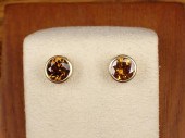 PAIR OF FANCY COLORED DIAMOND