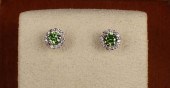 PAIR OF FANCY GREEN DIAMOND EA