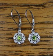PAIR OF FANCY GREEN DIAMOND DA