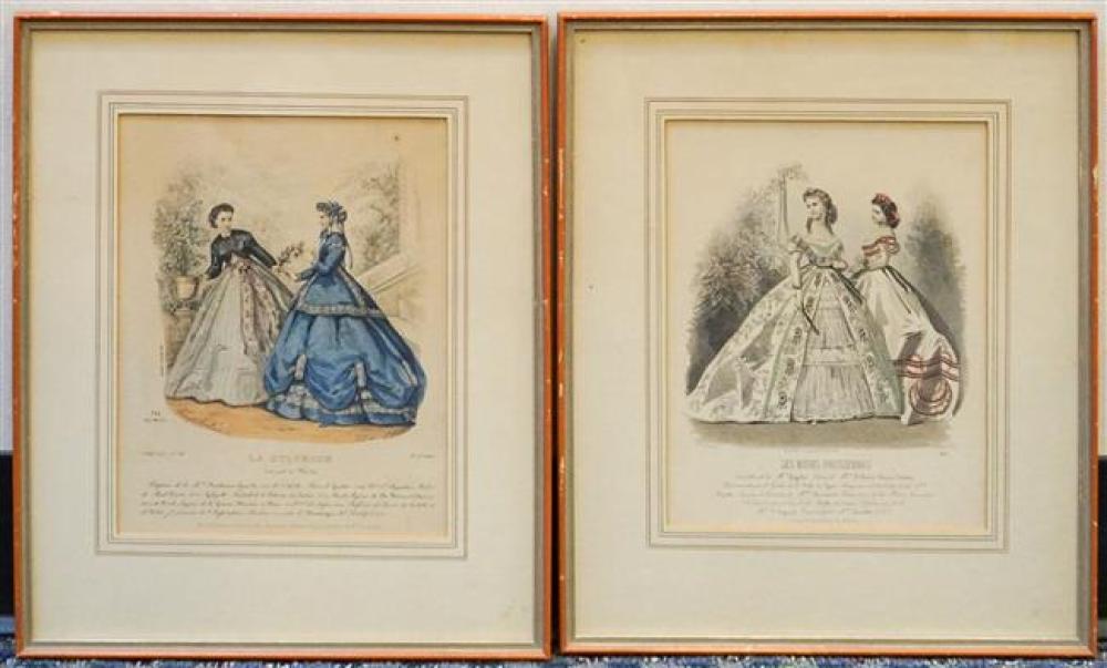 PAIR OF FASHION PRINTS, FRAME: 16 X