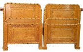 PAIR OF FAUX BAMBOO AND BIRDSE