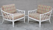 PAIR OF FAUX BAMBOO CLUB CHAIR