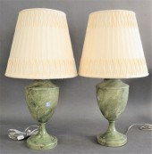 PAIR OF FAUX MARBLE PAINTED ME