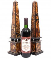 PAIR OF FAUX TORTOISE SHELL OB