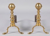 PAIR OF FEDERAL BRASS BALL AND