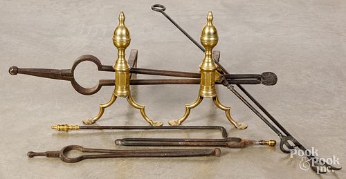 PAIR OF FEDERAL BRASS LEMON TOP