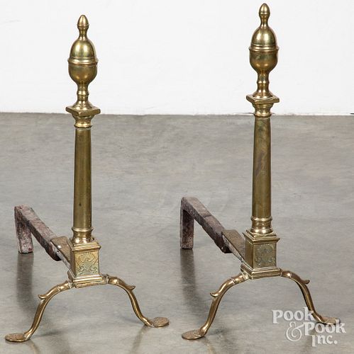 PAIR OF FEDERAL BRASS LEMON TOP