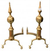 PAIR OF FEDERAL BRASS STEEPLE