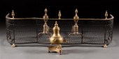 Pair of Federal brass urn-top