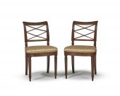 PAIR OF FEDERAL CARVED MAHOGAN
