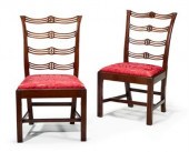 Pair of Federal carved mahogan
