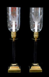PAIR OF FEDERAL FORM CANDLEHOL