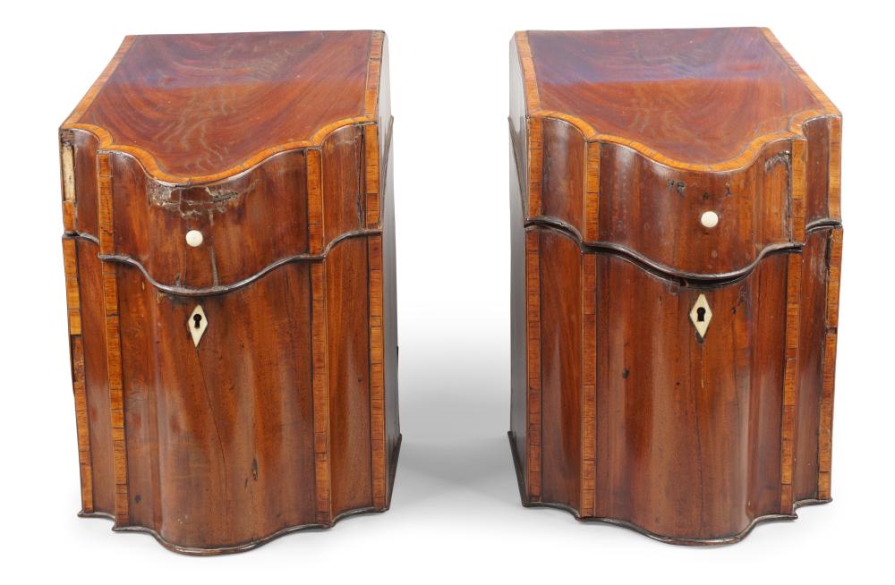 PAIR OF FEDERAL INLAID MAHOGANY