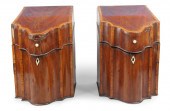 PAIR OF FEDERAL INLAID MAHOGAN